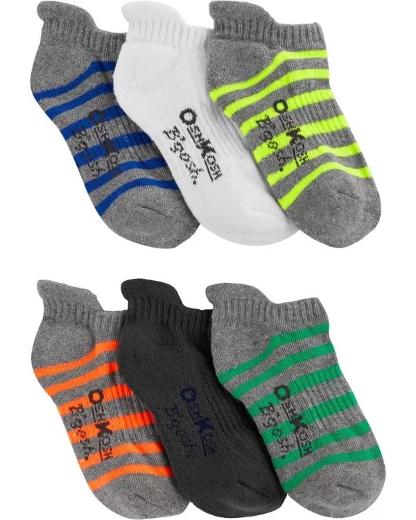 6-Pack Striped Ankle Socks