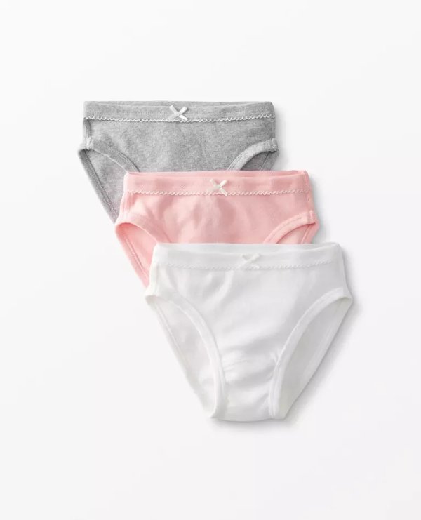 Mid-Rise Hipster Unders 3 Pack In Organic Cotton With Stretch