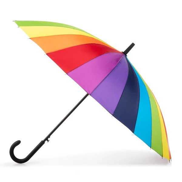 Auto Open Rainbow Stick Umbrella