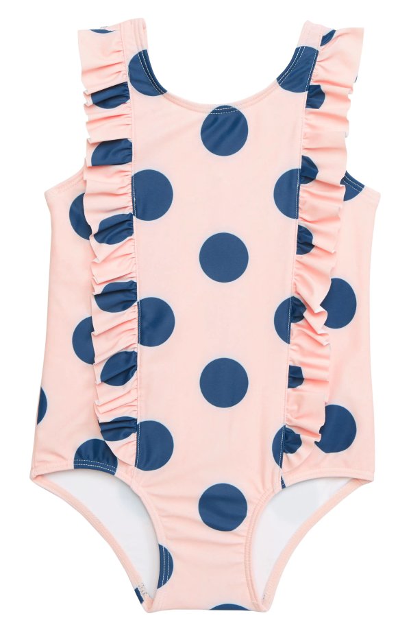 Polka Dot Ruffle One-Piece Swimsuit(Baby Girls)