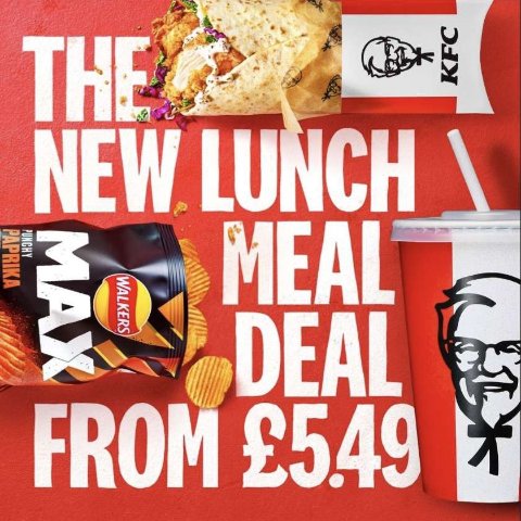 工作日3pm前可享！上新：KFC Meal Deal 超值午餐£5.49！薯片/巧克力曲奇来咯