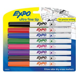 EXPO 8色可擦白板笔 超细笔尖