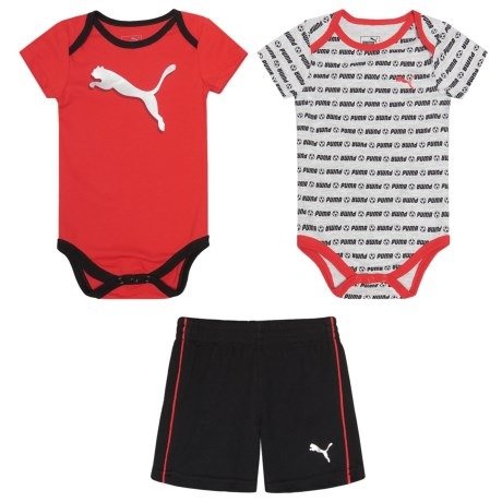 Puma Soccer Baby Bodysuits and Shorts Set - 3-Piece, Short Sleeve (For Infant Boys)
