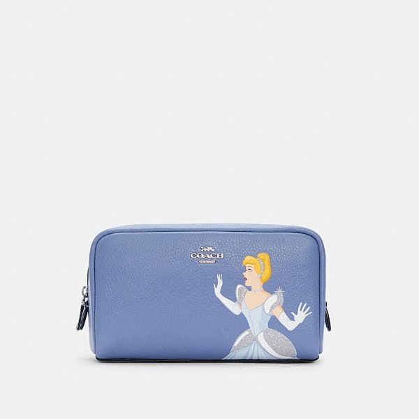 Disney X Coach Small Boxy Cosmetic Case With Cinderella