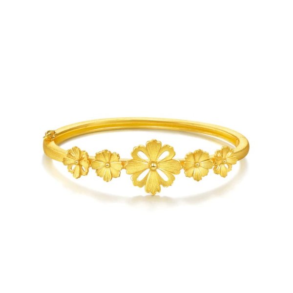 Cultural Blessings 'Gesar Flower' 999.9 Gold Bangle | Chow Sang Sang Jewellery eShop