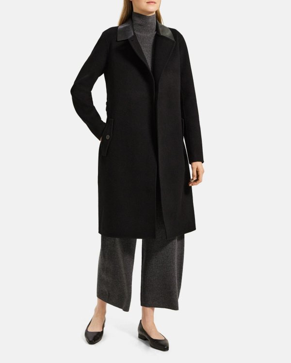 Relaxed Trench Coat in Double-Face Wool-Cashmere