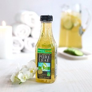Pure Leaf Iced Tea Unsweetened Green Tea 18.5 Ounce Pack of 12