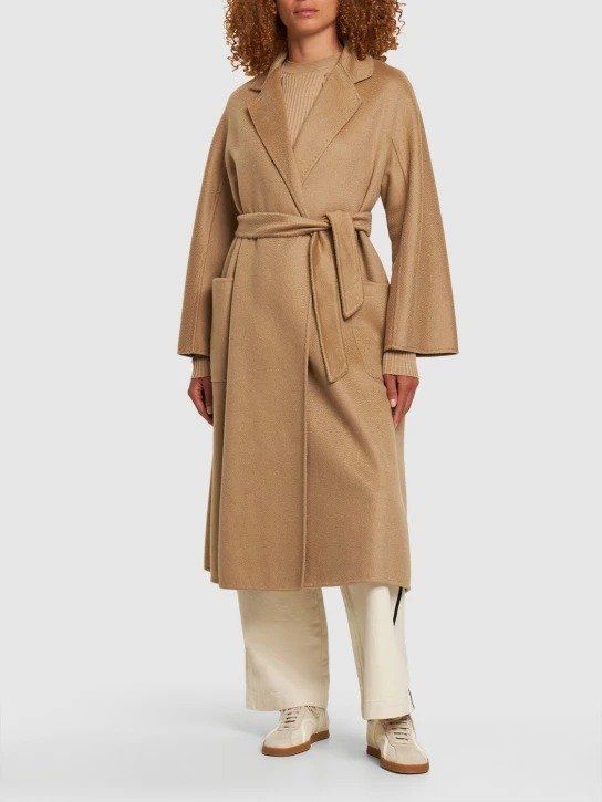 "Ludmilla" belted cashmere midi coat