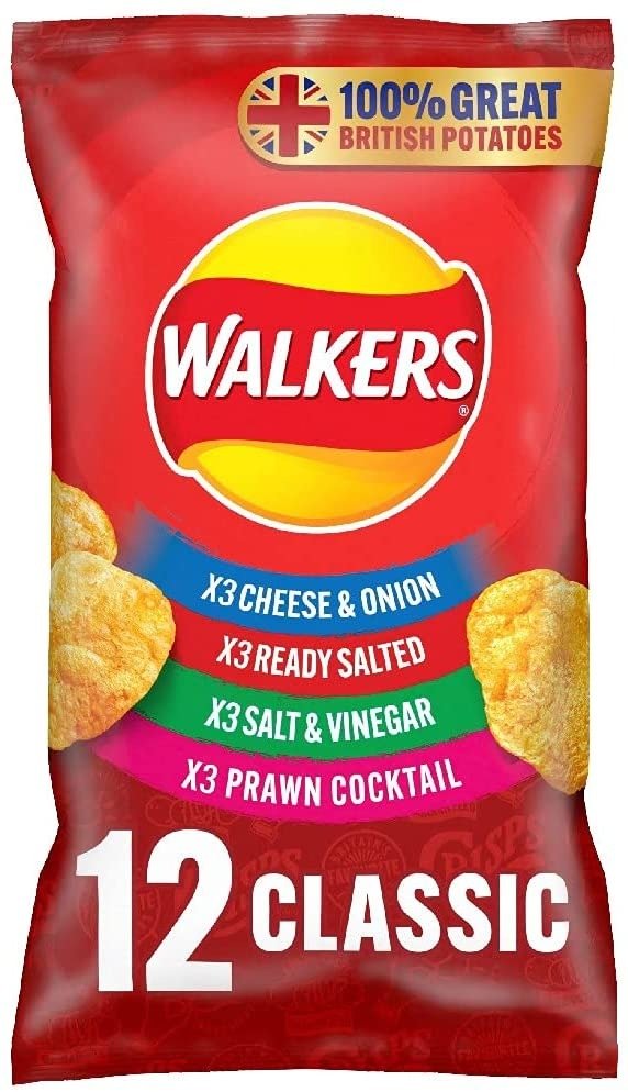 Walkers 经典原味薯片 12 x 25g