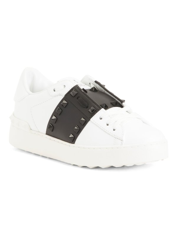 Made In Italy Studded Leather Sneakers