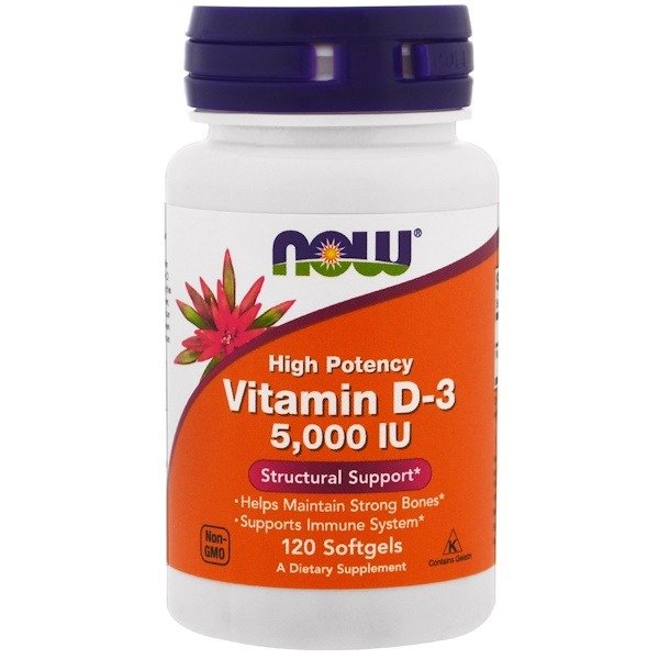 High Potency Vitamin D-3, 125 mcg (5,000 IU), 120 Softgels