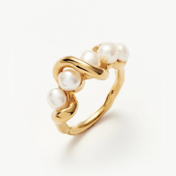 珍珠缠绕戒指