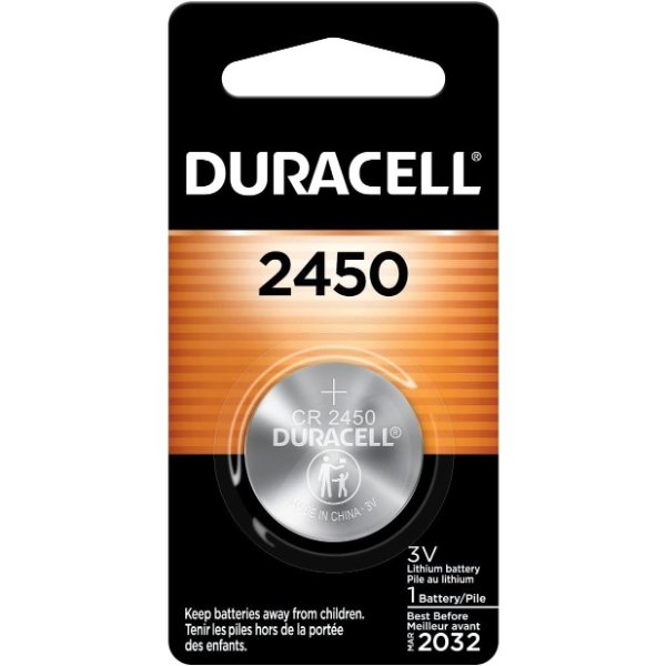2450 3V Lithium Battery, 1 Count Pack