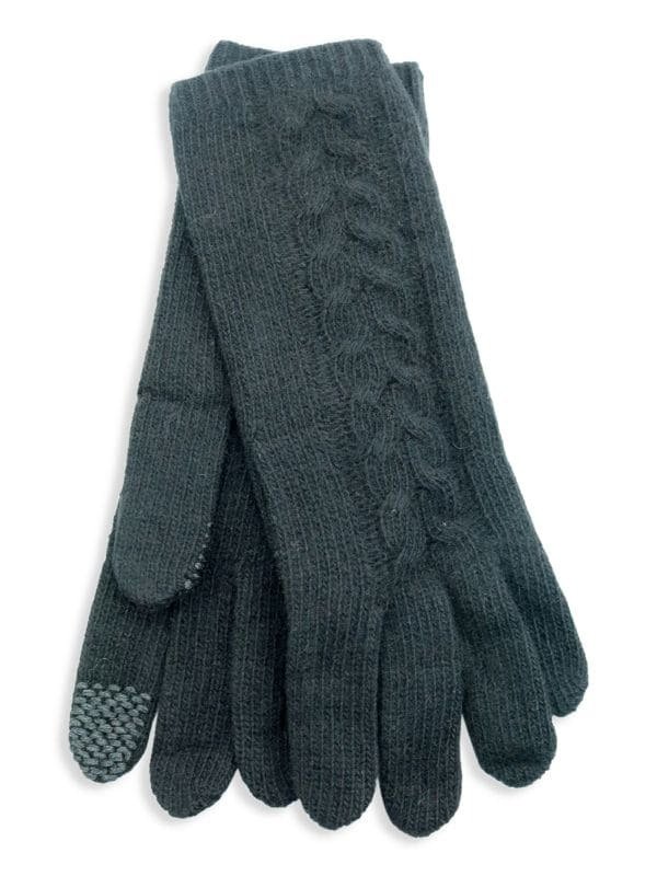 Cable Knit Cashmere Touchscreen Gloves