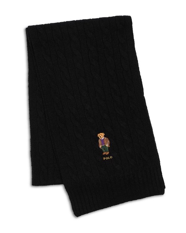 Classic Cable Bear Scarf