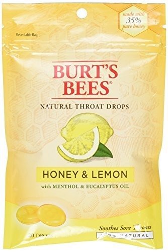 Burt's Bees Natural Throat Drops, Honey & Lemon 20 ea - Buy Packs and SAVE (Pack of 5)