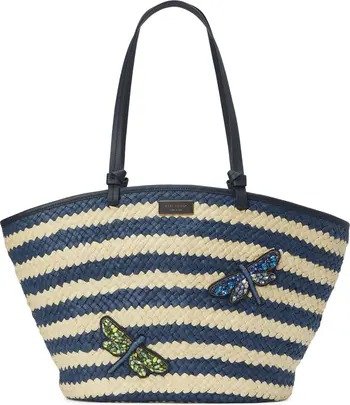 dragonfly straw tote