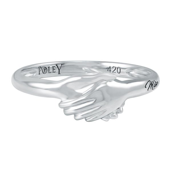 Ted Poley Miss Your Touch Hand in Hand Ring in 10K White Gold