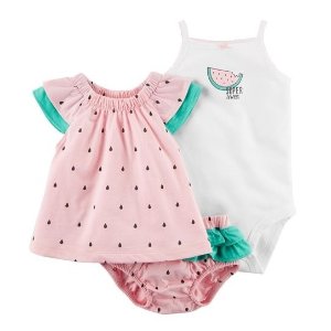 延长一天：Carter's 婴儿可爱夏季3件套装特卖