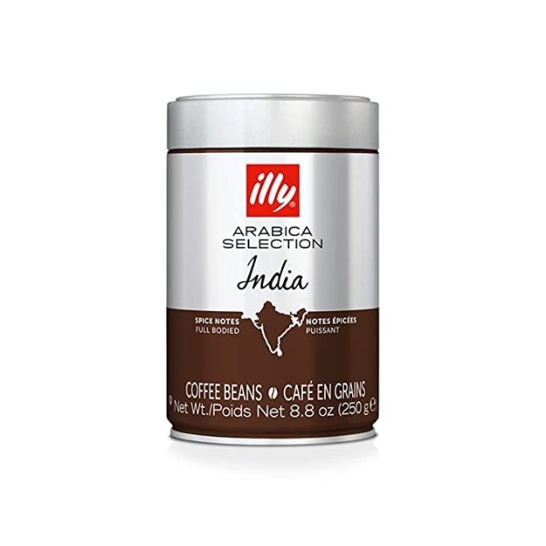 Coffee, Arabica Selection Whole Bean India, Single Origin, 100% Arabica Coffee, All-Natural, No Preservatives, 250g (Pack of 1)