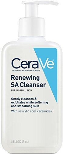 CeraVe Salicylic Acid Cleanser | 8 Ounce | Renewing Exfoliating Face Wash with Vitamin D for Rough and Bumpy Skin | Fragrance Free