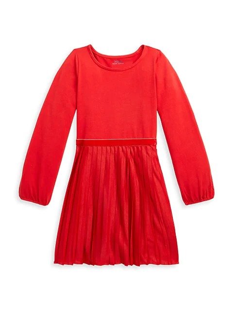 Little Girl's & Girl's Stretch Jersey Long-Sleeve Dress