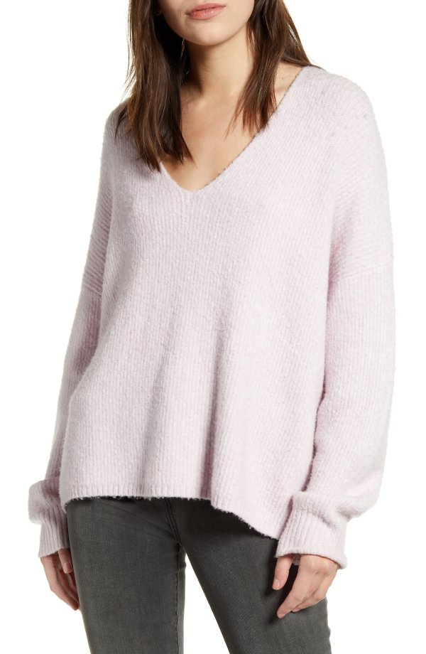 Millie Ribbed V-Neck Sweater