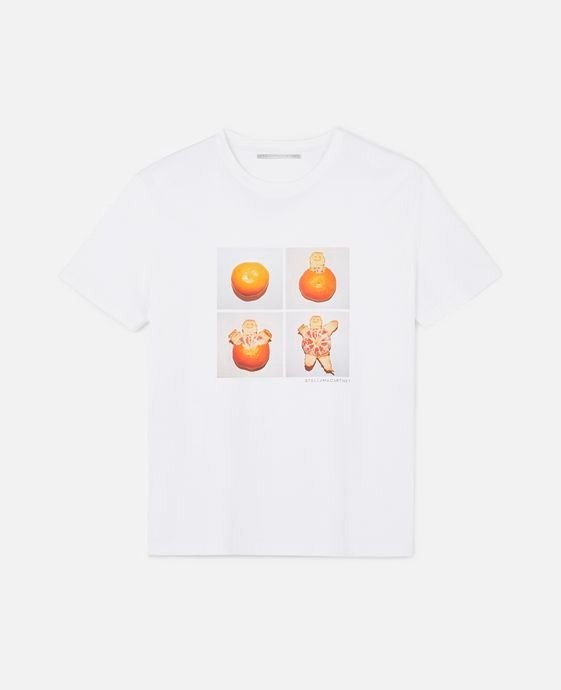 Women's White Turtle Tangerine T Shirt