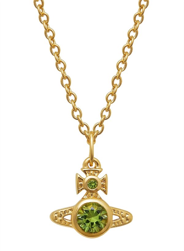 Vivienne Westwood 土星绿水晶项链