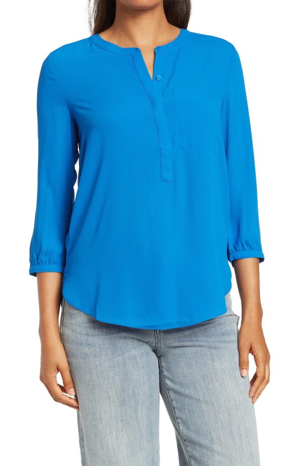 Back Pleated Crepe Blouse