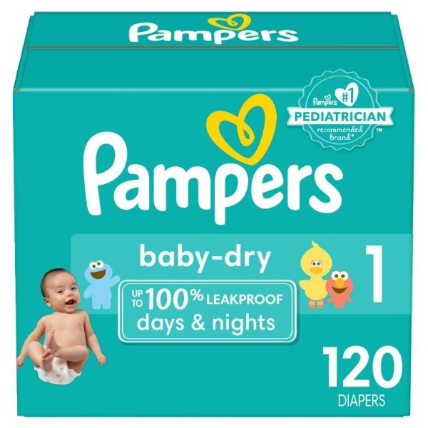 Baby Dry Diapers - (Select Size and Count)