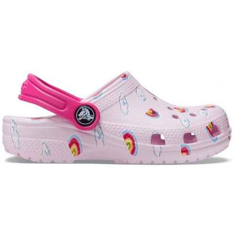 Crocs儿童经典印花洞洞鞋