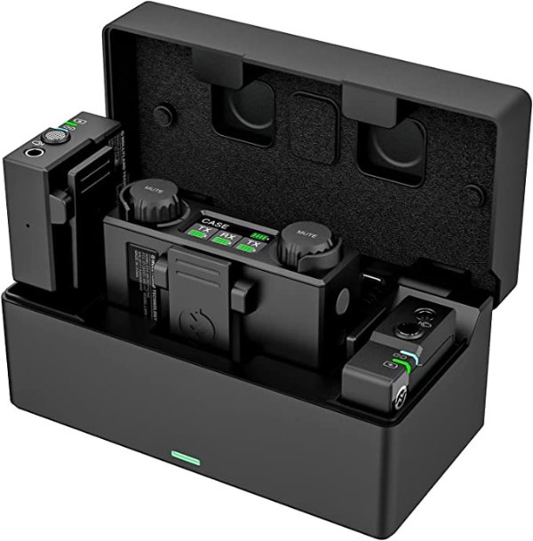 Wireless Lavalier Microphone 2.4G Dual-Channel Hollyland Lark 150 Lapel mic with Charging Case