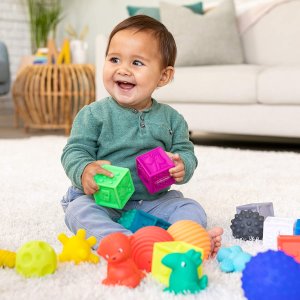 Infantino 硅胶婴儿软积木20件套，触感各不同