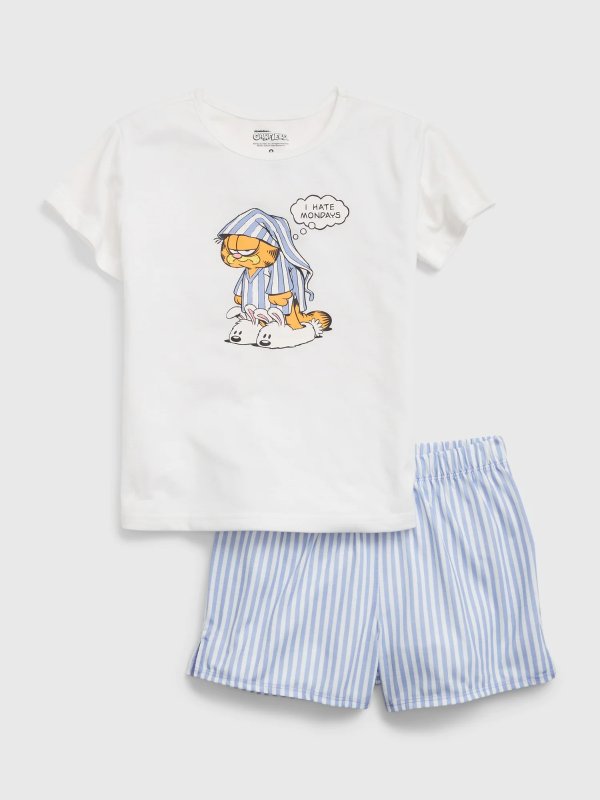 Kids | Garfield 100% Recycled PJ Shorts Set