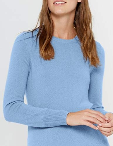 Essential Crewneck Sweater 100% Pure Cashmere Long Sleeve Pullover for Women