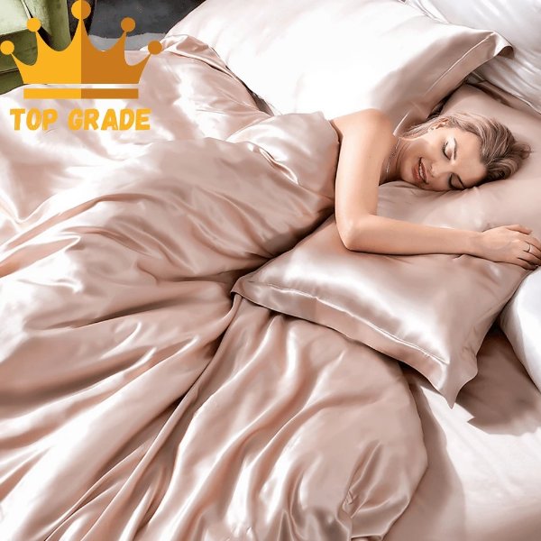 Extreme 25 Momme | Silk Bedding Duvet Cover Set w pillow shams (4pcs) | 7 Colors