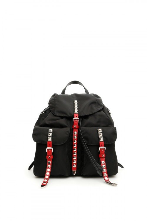 Women Prada Backpacks Nero+fuoco | Coltorti Boutique