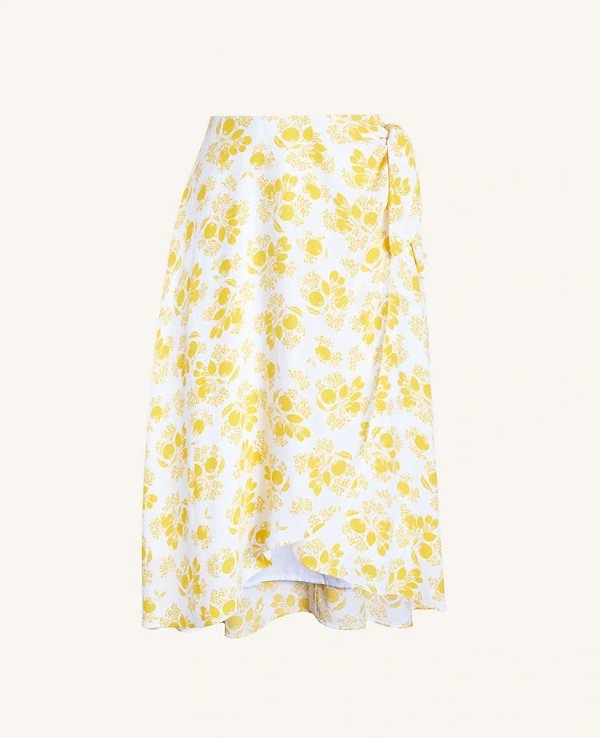 Citrus Blossom Wrap Skirt | Ann Taylor