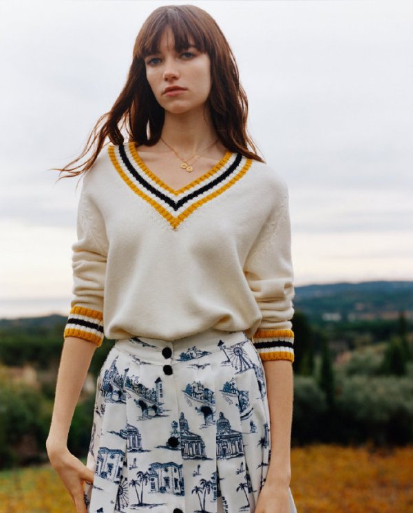 METEO Sweater with contrasted bands