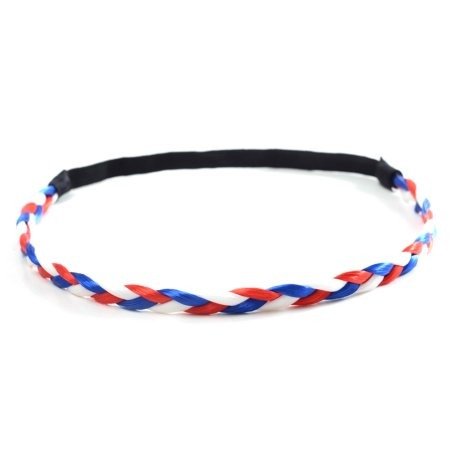 Flag Braided Headband Elastic Hair Bands Sport and Fashion Headbands for 2018 World Cup (Blue, White, Red) - Walmart.com