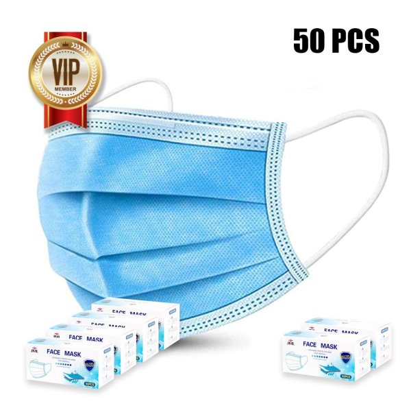 4 Pack (50 pcs each pack) Disposable Mask 3 Layer Protection With Free 2 Pack Disposable Mask 3 Layer