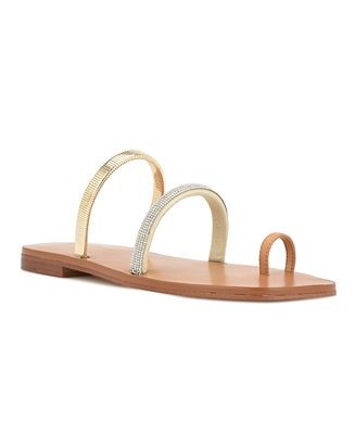 Women's Mavis Toe Ring Flat Slide Strappy Sandals