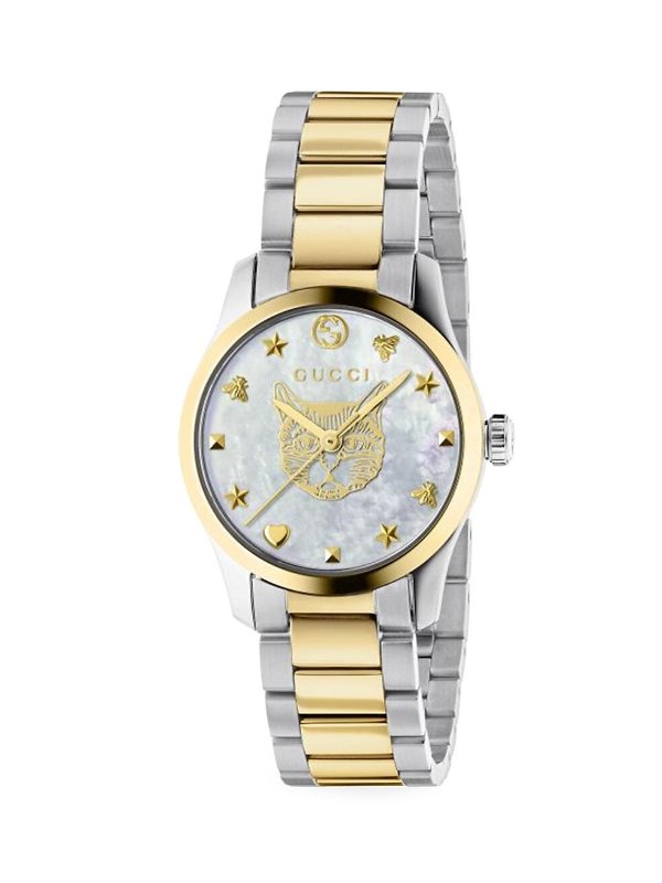 G-Timeless Iconic Stainless Steel Mother-of-Pearl Watch