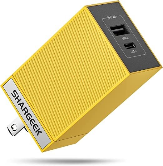 USB C Charger, Shargeek 65W 2-Port GaN 充电头