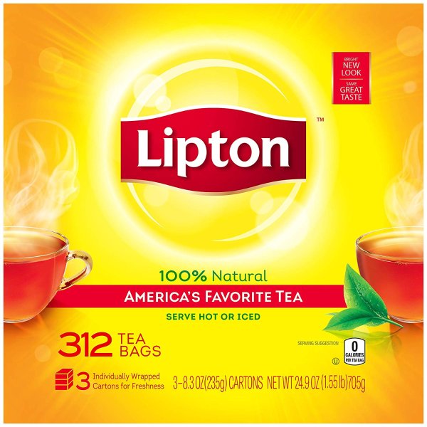 Lipton Black Tea Bags, America's Favorite Tea, 312 ct