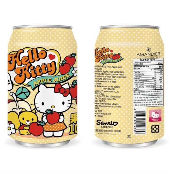 Hello Kitty 100% Apple Juice 320ML