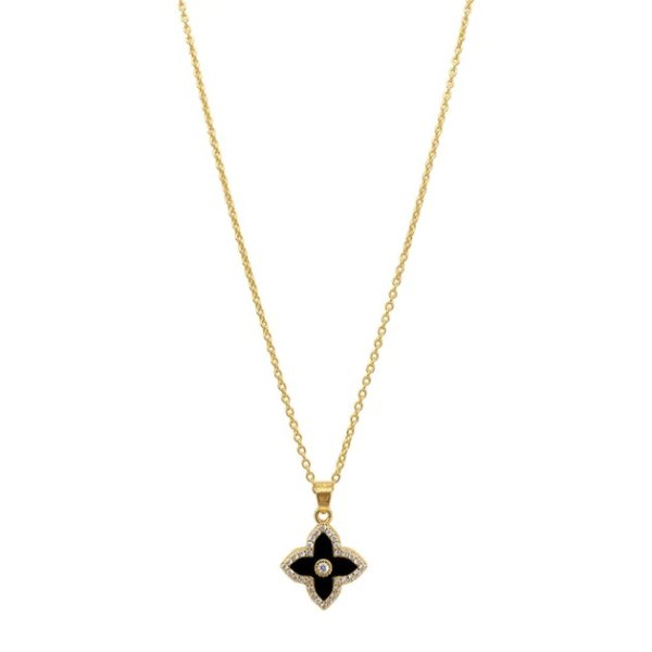 black clover necklace gold