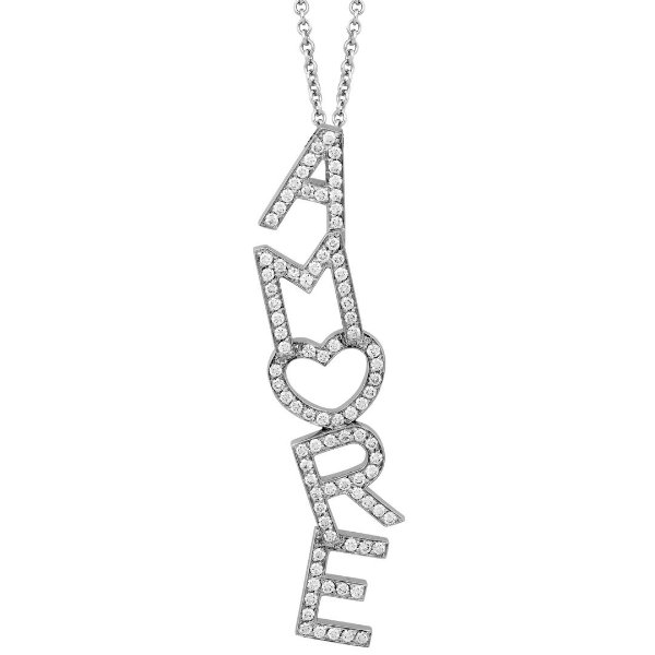 Amore 18k White Gold Diamond Necklace PB117