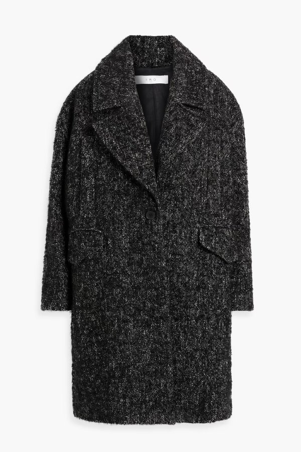 Cares brushed tweed coat